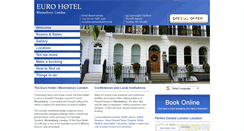 Desktop Screenshot of eurohotel.co.uk